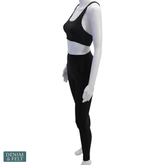 Lululemon Black Sports Bra Size 6 & High-Rise Leggings Size 4 Activewear Set - Picture 2 of 8